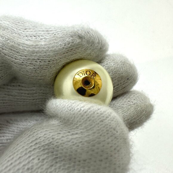 DIOR Gold Pearl Earrings - Picture 5 of 14